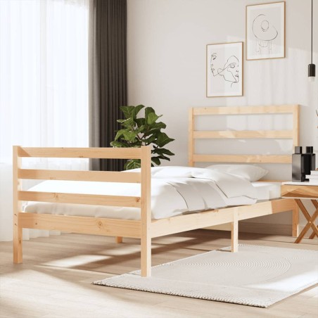 vidaXL Massivholzbett Kiefer 75x190 cm