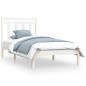 vidaXL Massivholzbett Weiß 75x190 cm vidaXL Massivholzbett Weiß 75x190 cm