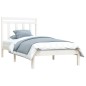 vidaXL Massivholzbett Weiß 75x190 cm vidaXL Massivholzbett Weiß 75x190 cm
