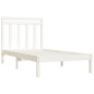 vidaXL Massivholzbett Weiß 75x190 cm vidaXL Massivholzbett Weiß 75x190 cm