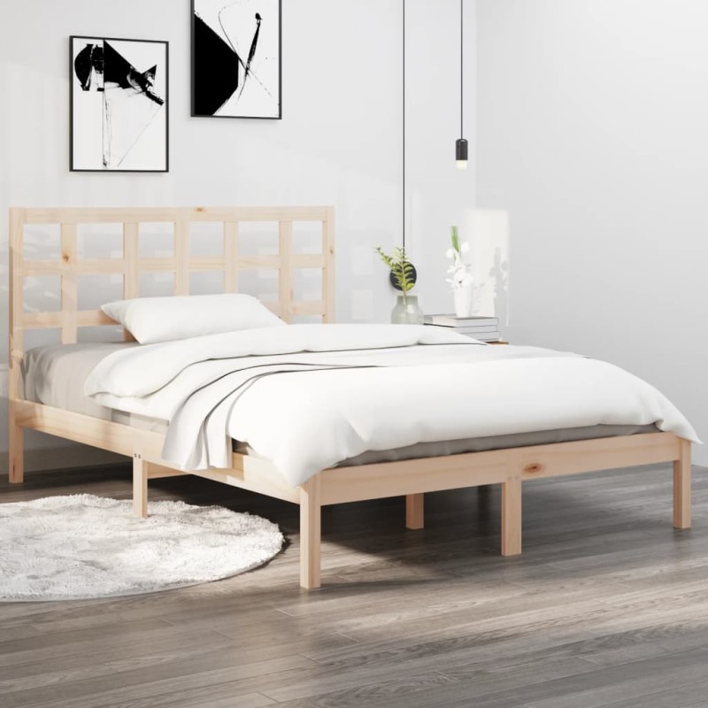 vidaXL Massivholzbett 140x190 cm vidaXL Massivholzbett 140x190 cm
