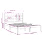 vidaXL Massivholzbett 140x190 cm vidaXL Massivholzbett 140x190 cm