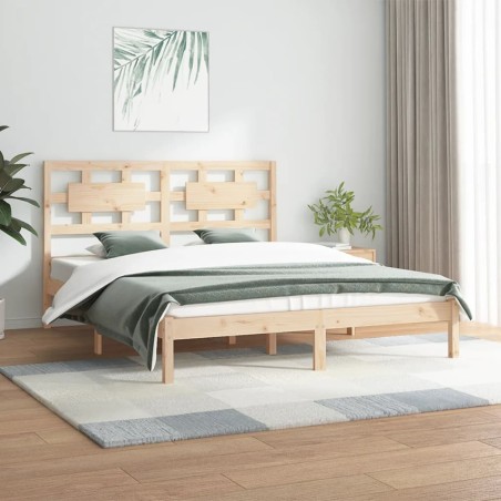 vidaXL Massivholzbett Kiefer 140x200 cm