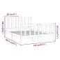 vidaXL Massivholzbett Kiefer 140x200 cm vidaXL Massivholzbett Kiefer 140x200 cm