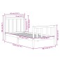 vidaXL Massivholzbett 75x190 cm vidaXL Massivholzbett 75x190 cm