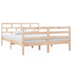 vidaXL Massivholzbett Kiefer 140x190 cm