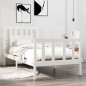 vidaXL Massivholzbett Weiß 75x190 cm vidaXL Massivholzbett Weiß 75x190 cm