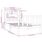 vidaXL Massivholzbett Weiß 75x190 cm vidaXL Massivholzbett Weiß 75x190 cm