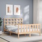 vidaXL Massivholzbett mit Kopfteil 140x200 cm vidaXL Massivholzbett mit Kopfteil 140x200 cm