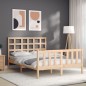 vidaXL Massivholzbett mit Kopfteil 140x200 cm vidaXL Massivholzbett mit Kopfteil 140x200 cm