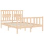 vidaXL Massivholzbett mit Kopfteil 140x190 cm vidaXL Massivholzbett mit Kopfteil 140x190 cm