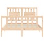 vidaXL Massivholzbett mit Kopfteil 140x190 cm vidaXL Massivholzbett mit Kopfteil 140x190 cm