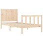 vidaXL Massivholzbett mit Kopfteil 100x200 cm