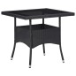 vidaXL 5-tlg. Garten-Essgruppe Schwarz Poly Rattan und Glas vidaXL 5-tlg. Garten-Essgruppe Schwarz Poly Rattan und Glas