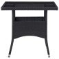 vidaXL 5-tlg. Garten-Essgruppe Schwarz Poly Rattan und Glas vidaXL 5-tlg. Garten-Essgruppe Schwarz Poly Rattan und Glas