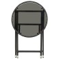 3-tlg. Bistro-Set Poly Rattan und Hartglas Schwarz 3-tlg. Bistro-Set Poly Rattan und Hartglas Schwarz