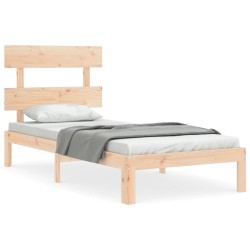 vidaXL Massivholzbett mit Kopfteil