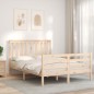 vidaXL Massivholzbett mit Kopfteil 140x190 cm vidaXL Massivholzbett mit Kopfteil 140x190 cm