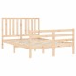 vidaXL Massivholzbett mit Kopfteil 140x190 cm vidaXL Massivholzbett mit Kopfteil 140x190 cm