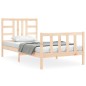 vidaXL Massivholzbett mit Kopfteil 100x200 cm vidaXL Massivholzbett mit Kopfteil 100x200 cm