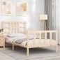 vidaXL Massivholzbett mit Kopfteil 100x200 cm vidaXL Massivholzbett mit Kopfteil 100x200 cm