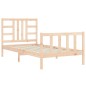 vidaXL Massivholzbett mit Kopfteil 100x200 cm vidaXL Massivholzbett mit Kopfteil 100x200 cm