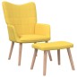 vidaXL Relaxsessel mit Hocker Senfgelb Stoff vidaXL Relaxsessel mit Hocker Senfgelb Stoff