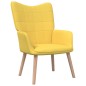 vidaXL Relaxsessel mit Hocker Senfgelb Stoff vidaXL Relaxsessel mit Hocker Senfgelb Stoff