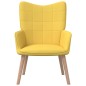 vidaXL Relaxsessel mit Hocker Senfgelb Stoff vidaXL Relaxsessel mit Hocker Senfgelb Stoff