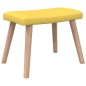 vidaXL Relaxsessel mit Hocker Senfgelb Stoff vidaXL Relaxsessel mit Hocker Senfgelb Stoff