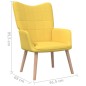 vidaXL Relaxsessel mit Hocker Senfgelb Stoff vidaXL Relaxsessel mit Hocker Senfgelb Stoff