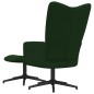 vidaXL Relaxsessel mit Hocker Dunkelgrün Samt vidaXL Relaxsessel mit Hocker Dunkelgrün Samt