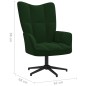 vidaXL Relaxsessel mit Hocker Dunkelgrün Samt vidaXL Relaxsessel mit Hocker Dunkelgrün Samt