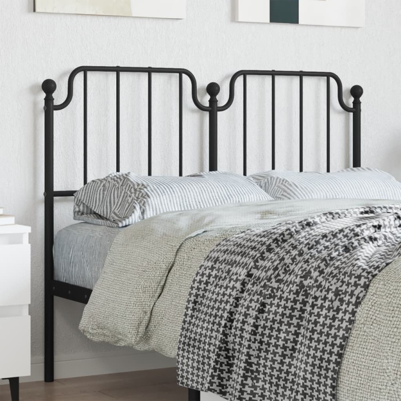vidaXL Kopfteil Metall Schwarz 120 cm vidaXL Kopfteil Metall Schwarz 120 cm