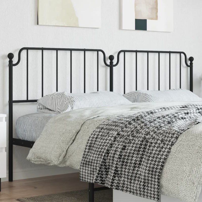 vidaXL Kopfteil Metall Schwarz 193 cm vidaXL Kopfteil Metall Schwarz 193 cm