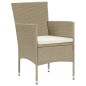 3-tlg. Garten-Essgruppe Poly Rattan Beige 3-tlg. Garten-Essgruppe Poly Rattan Beige
