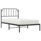 vidaXL Bettgestell mit Kopfteil Metall Schwarz 100x200 cm vidaXL Bettgestell mit Kopfteil Metall Schwarz 100x200 cm