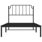 vidaXL Bettgestell mit Kopfteil Metall Schwarz 100x200 cm vidaXL Bettgestell mit Kopfteil Metall Schwarz 100x200 cm