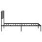 vidaXL Bettgestell mit Kopfteil Metall Schwarz 100x200 cm vidaXL Bettgestell mit Kopfteil Metall Schwarz 100x200 cm