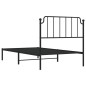 vidaXL Bettgestell mit Kopfteil Metall Schwarz 100x200 cm vidaXL Bettgestell mit Kopfteil Metall Schwarz 100x200 cm