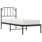 vidaXL Bettgestell mit Kopfteil Metall Schwarz 75x190 cm vidaXL Bettgestell mit Kopfteil Metall Schwarz 75x190 cm