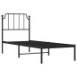 vidaXL Bettgestell mit Kopfteil Metall Schwarz 75x190 cm vidaXL Bettgestell mit Kopfteil Metall Schwarz 75x190 cm