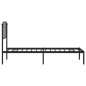 vidaXL Bettgestell mit Kopfteil Metall Schwarz 75x190 cm vidaXL Bettgestell mit Kopfteil Metall Schwarz 75x190 cm