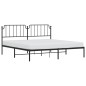 vidaXL Bettgestell mit Kopfteil Metall Schwarz 200x200 cm vidaXL Bettgestell mit Kopfteil Metall Schwarz 200x200 cm