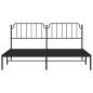 vidaXL Bettgestell mit Kopfteil Metall Schwarz 200x200 cm vidaXL Bettgestell mit Kopfteil Metall Schwarz 200x200 cm