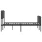 vidaXL Bettgestell mit Kopf- und Fußteil Metall Schwarz 150x200 cm vidaXL Bettgestell mit Kopf- und Fußteil Metall Schwarz 150x200 cm