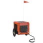vidaXL Fahrradanhänger Hunde Orange und Schwarz Oxford-Gewebe & Eisen vidaXL Fahrradanhänger Hunde Orange und Schwarz Oxford-Gewebe & Eisen