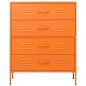 vidaXL Kommode Orange 80x35x101,5 cm Stahl vidaXL Kommode Orange 80x35x101,5 cm Stahl