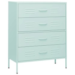 vidaXL Kommode Minzgrün 80x35x101,5 cm Stahl  