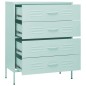vidaXL Kommode Minzgrün 80x35x101,5 cm Stahl vidaXL Kommode Minzgrün 80x35x101,5 cm Stahl